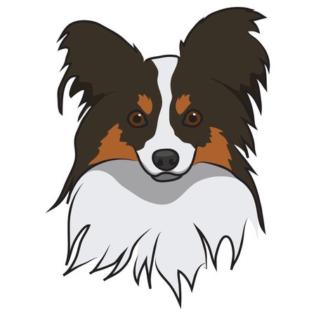 SIGNMISSION Papillon Dog Decal, Dog Lover Decor Vinyl Sticker D-12-Papillon